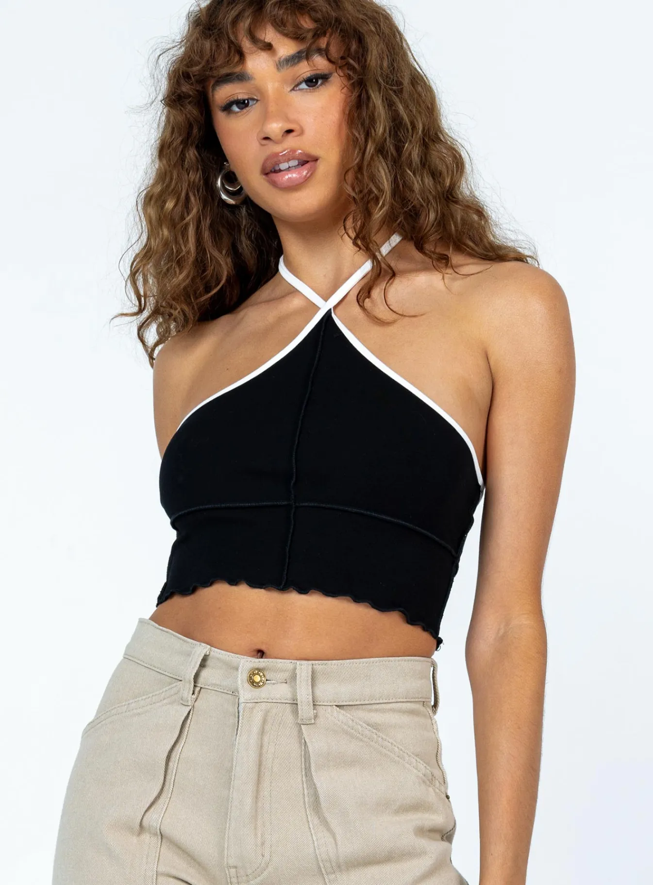 Princess Polly Latoya Top Black Cheap