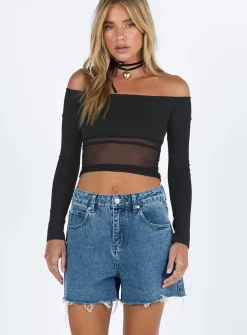 Princess Polly Laurenashorts Dark Wash   Denim Shop