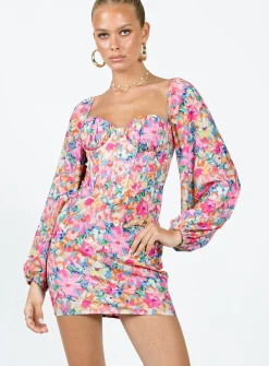Princess Polly Laurie Corset Mini Dress Multi New