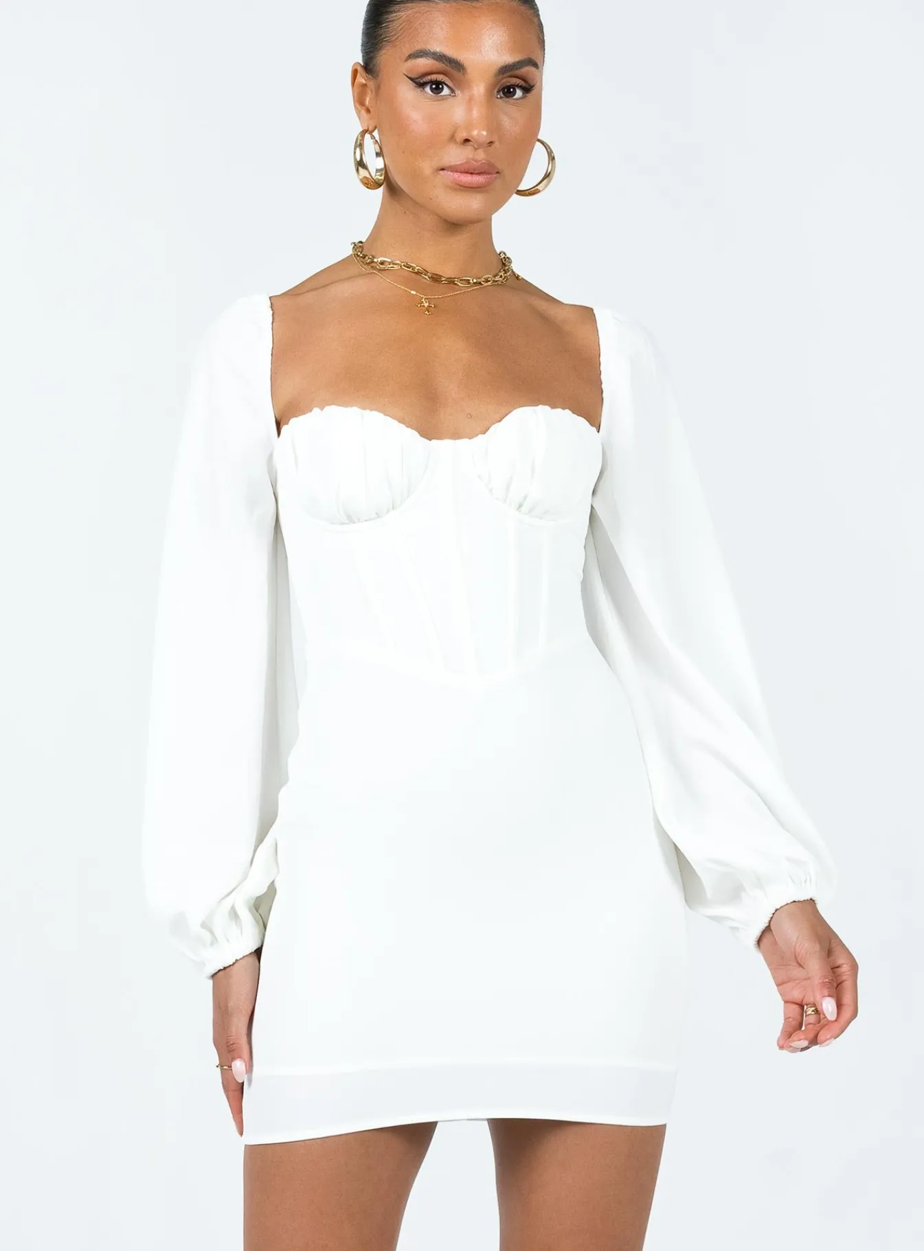 Princess Polly Laurie Corset Mini Dress White Store