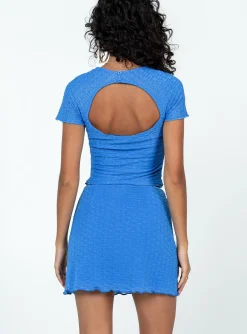 Princess Polly Lavender Time Mini Skirt Blue Hot