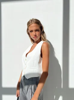 Princess Polly Lavine Vest Top White Sale