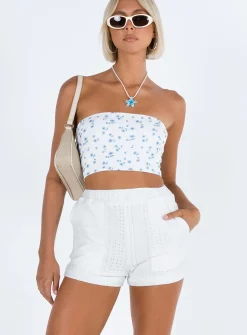 Princess Polly Lavoie Shorts  White Sale