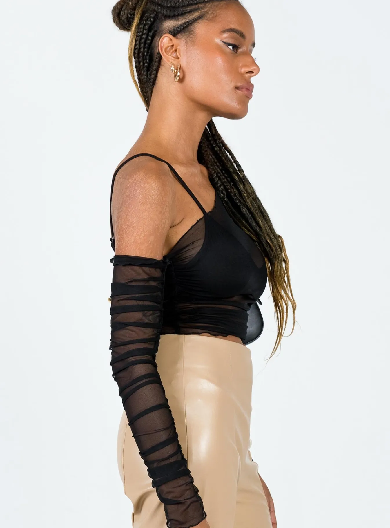 Princess Polly Layla Long Sleeve Top Black Clearance