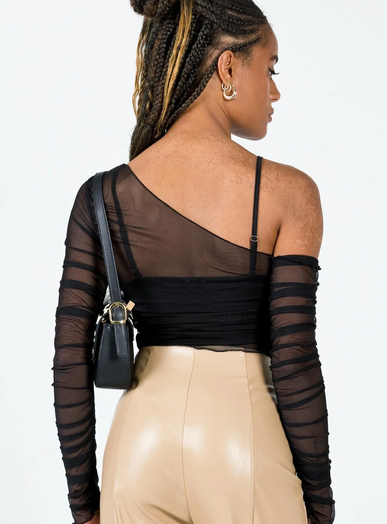 Princess Polly Layla Long Sleeve Top Black Clearance