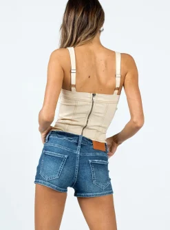 Princess Polly Lc Low Rise Shorts  Denim Cheap