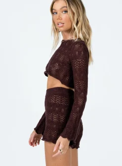 Princess Polly Leah Knit Set Brown Discount