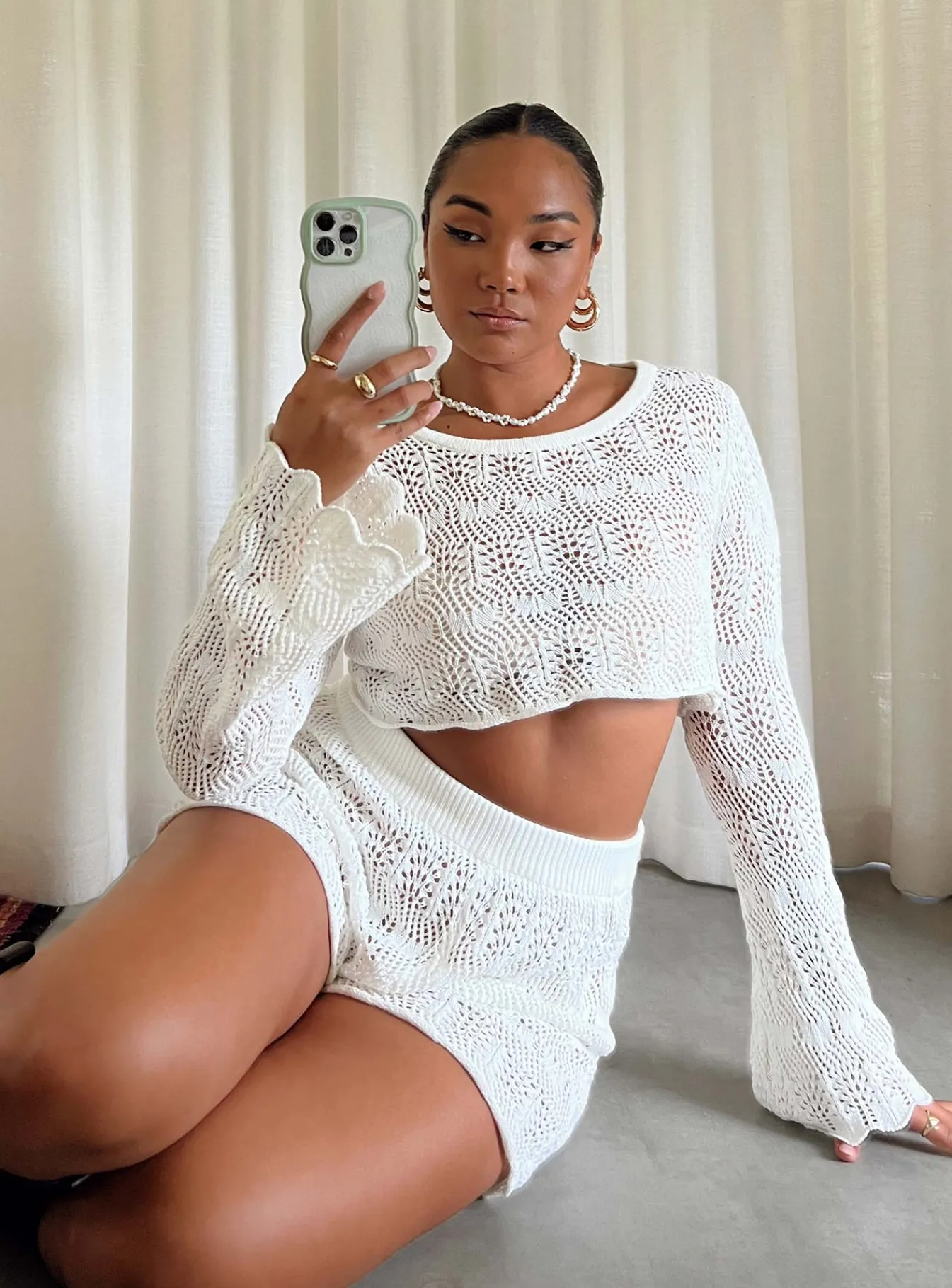 Princess Polly Leah Knit Set White Discount