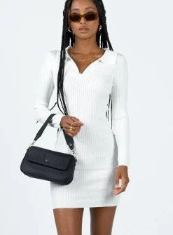 Princess Polly Leanne Long Sleeve Mini Dress  White Outlet