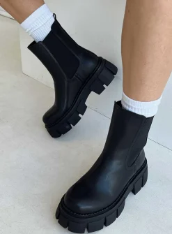Princess Polly Leddick Boots Black Clearance
