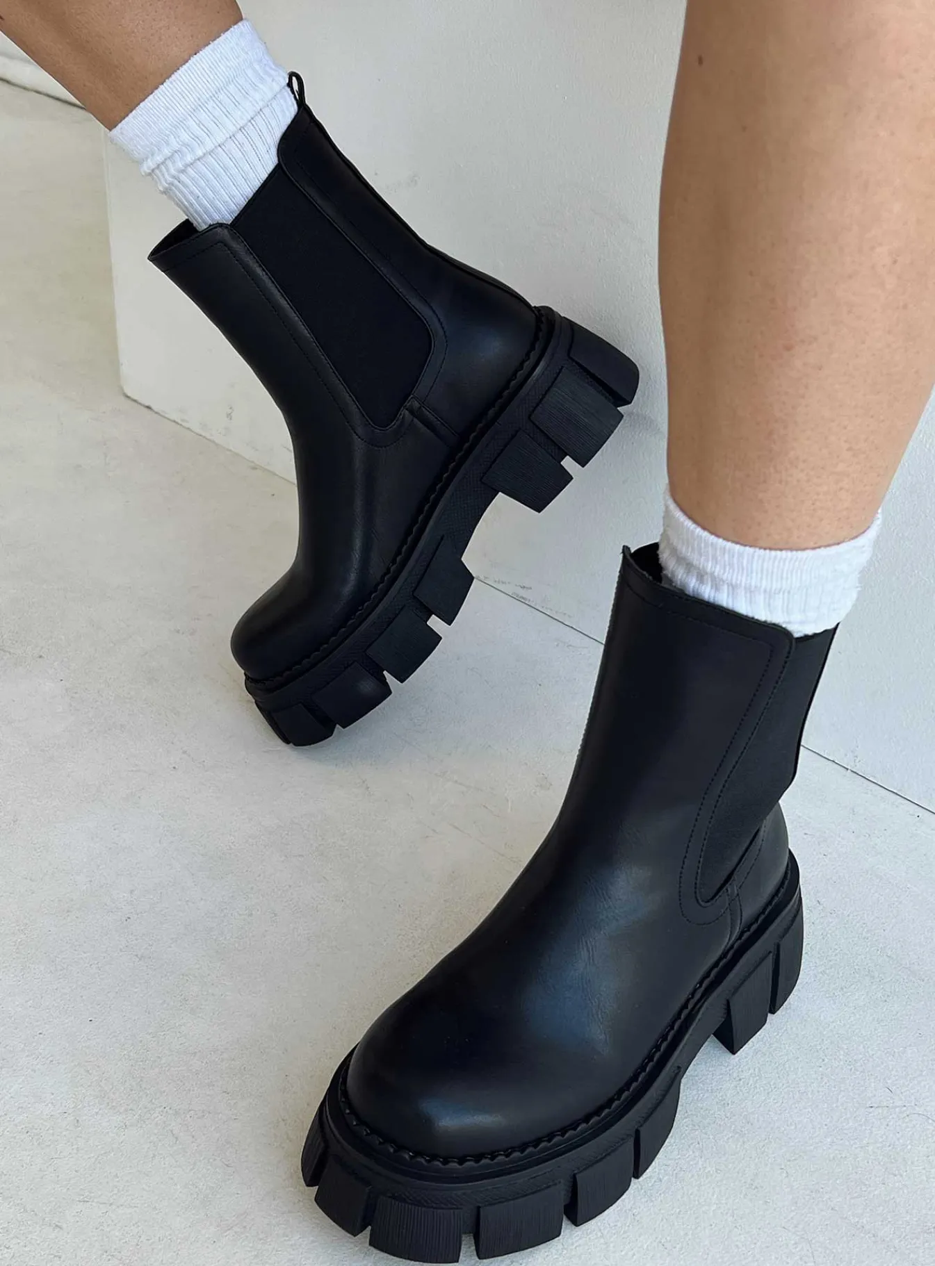 Princess Polly Leddick Boots Black Clearance