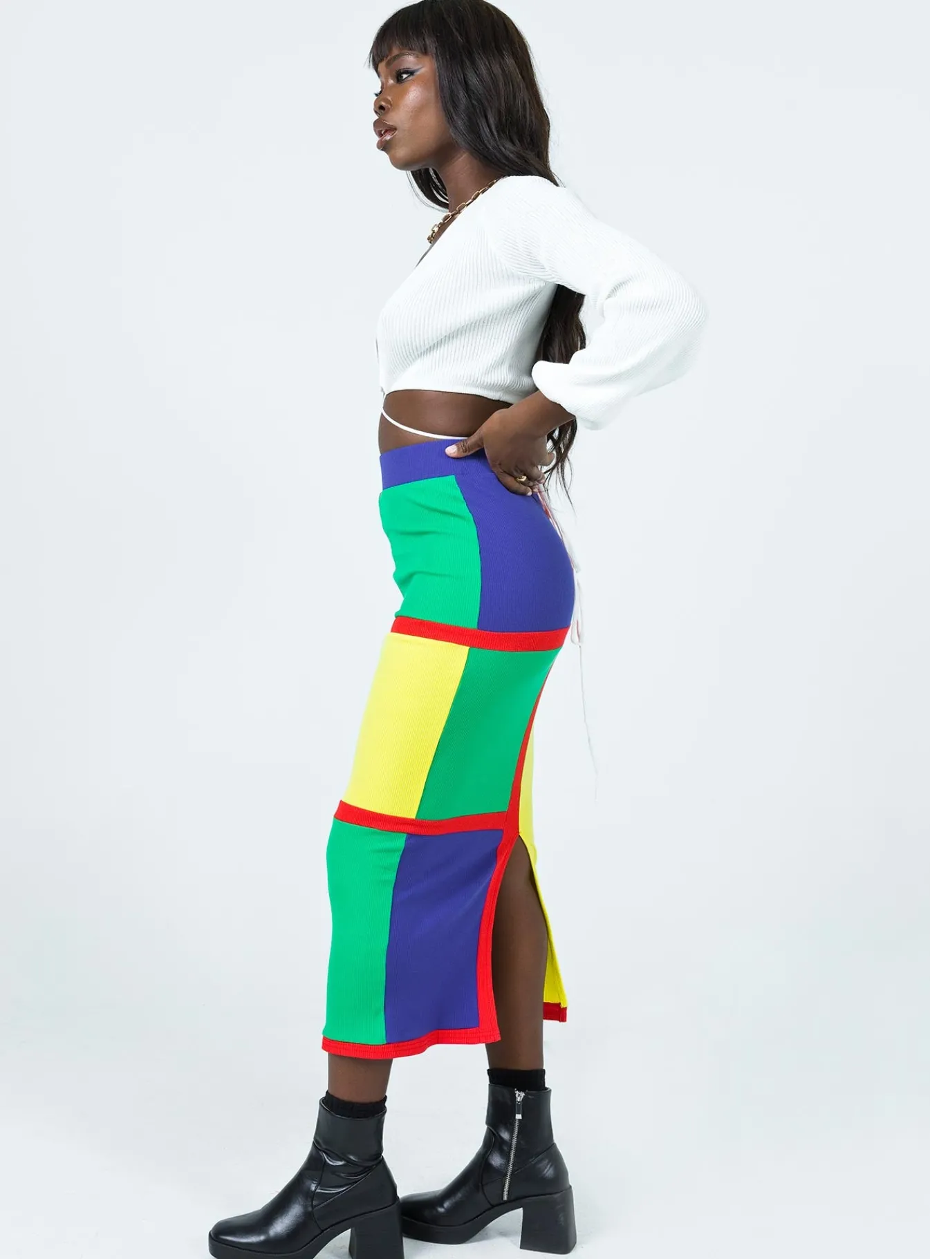 Princess Polly Lego Midi Skirt Multi Cheap