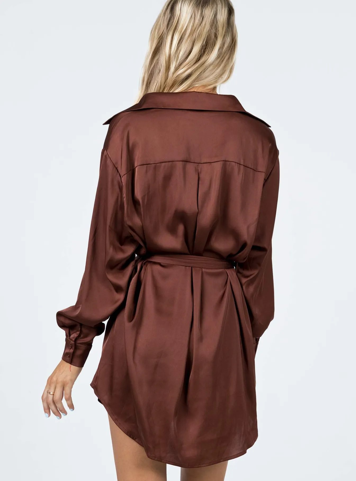 Princess Polly Leighton Mini Dress Brown Cheap
