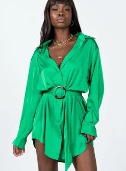 Princess Polly Leighton Mini Dress Green Best Sale