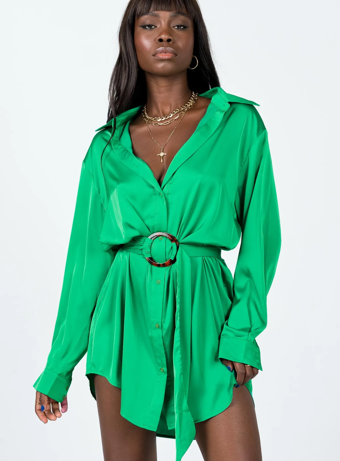Princess Polly Leighton Mini Dress Green Best Sale