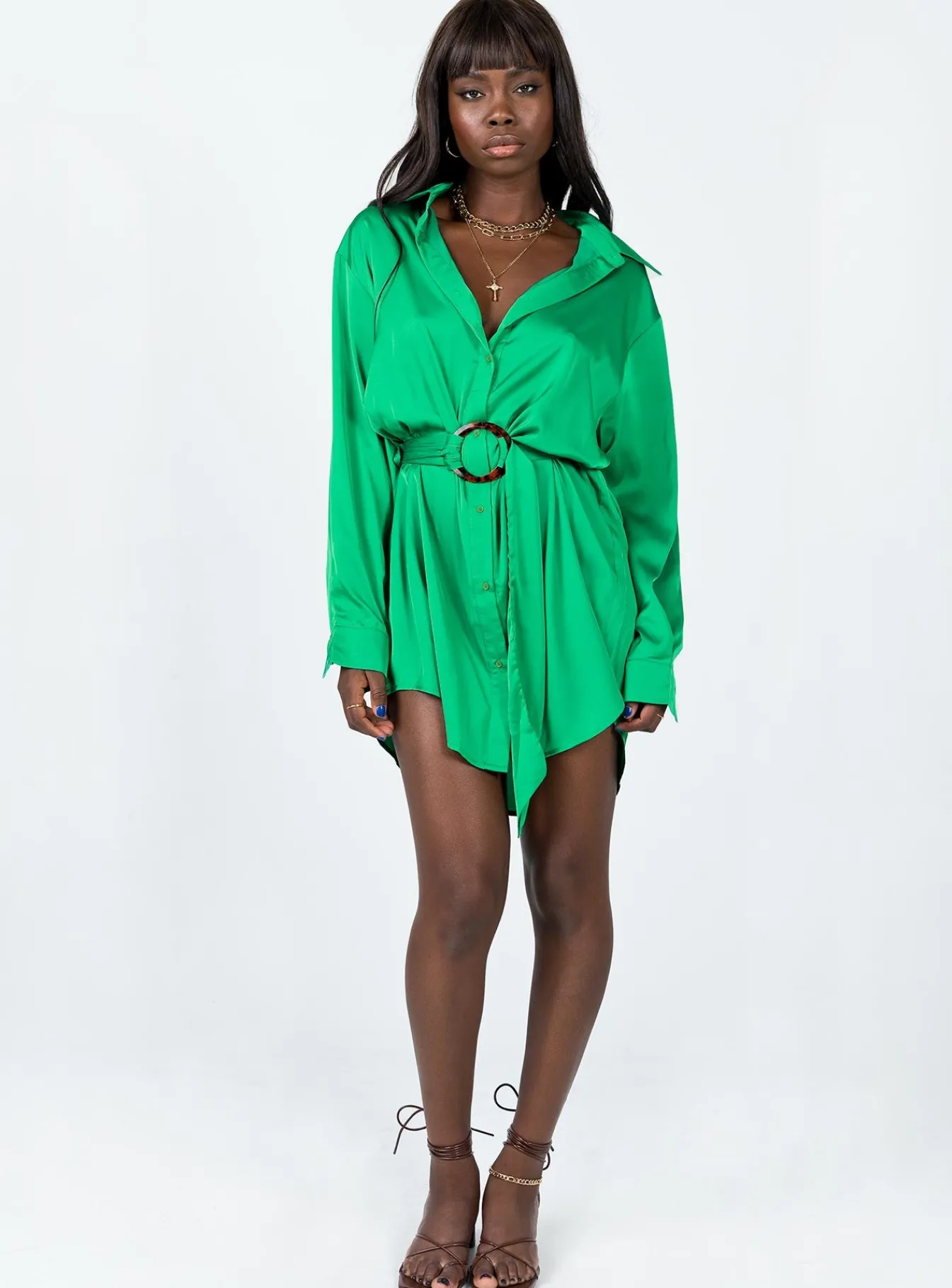 Princess Polly Leighton Mini Dress Green Best Sale