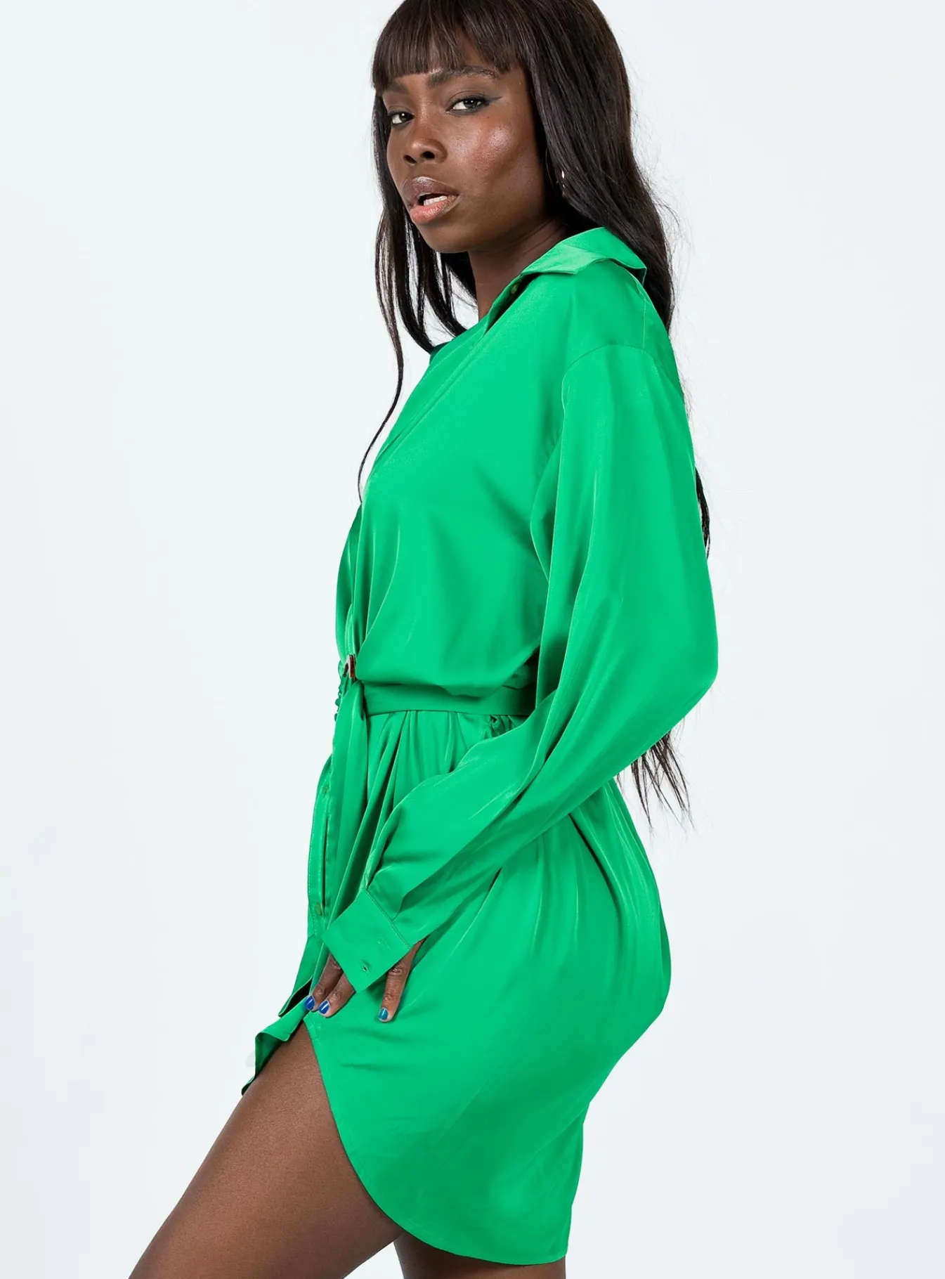 Princess Polly Leighton Mini Dress Green Best Sale