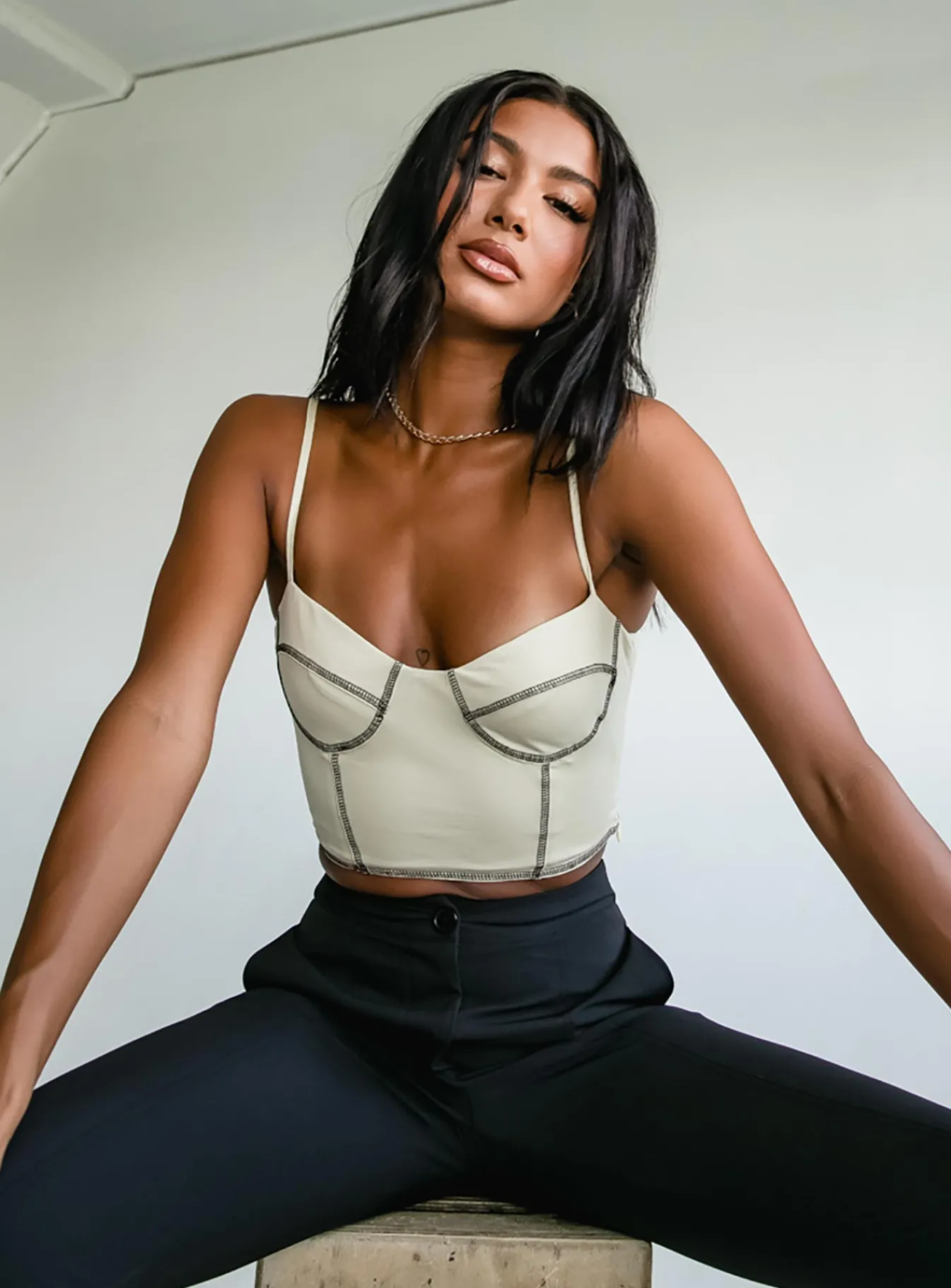 Princess Polly Leilani Top Beige Cheap