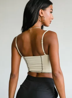 Princess Polly Leilani Top Beige Cheap