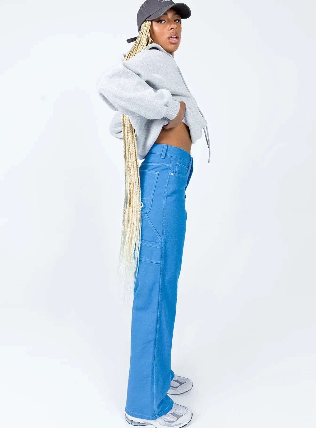 Princess Polly Leisure Straight Leg Jeans Blue Best Sale