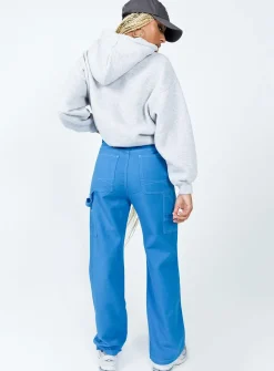Princess Polly Leisure Straight Leg Jeans Blue Best Sale