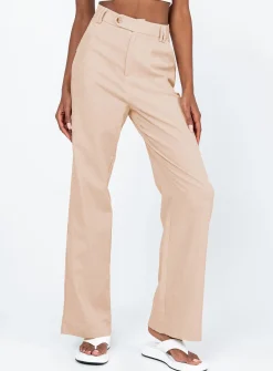 Princess Polly Lelo Linen Pants  Beige Best