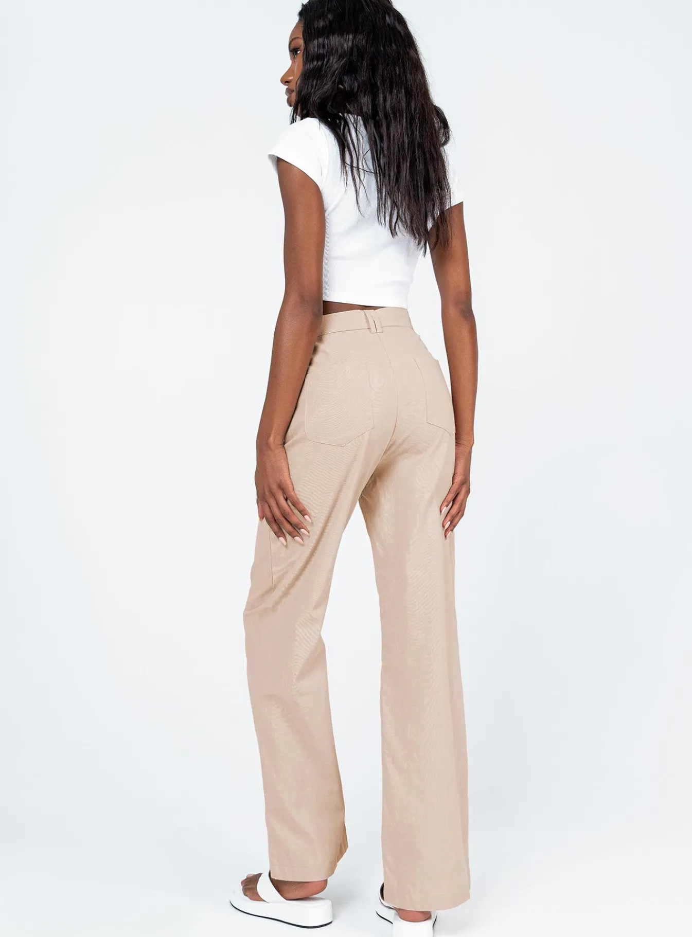 Princess Polly Lelo Linen Pants Beige Best