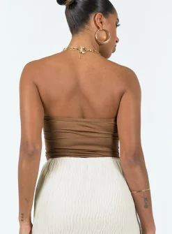 Princess Polly Lenton Bodysuit Brown Sale