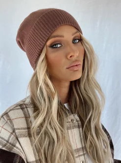 Princess Polly Leo Beanie  Brown Hot