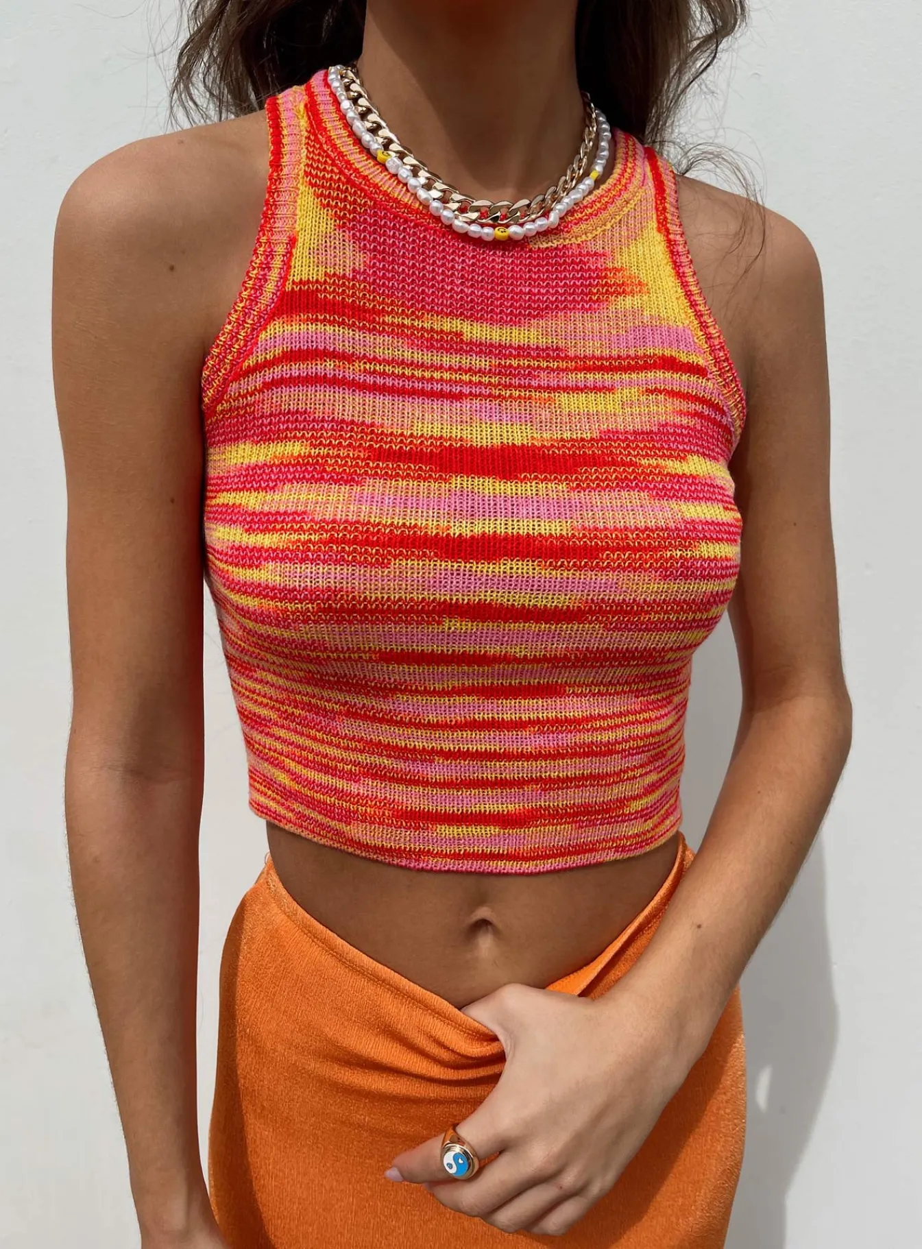 Princess Polly Leo Knit Top Orange Best