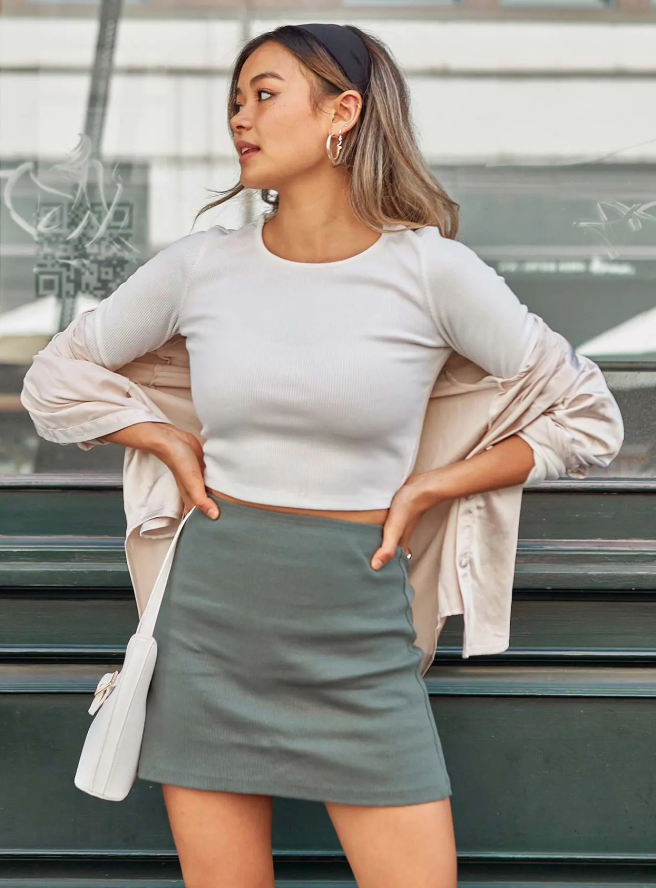 Princess Polly Leo Mini Skirt Khaki New