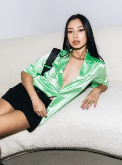 Princess Polly Leona Shirt  Green Online