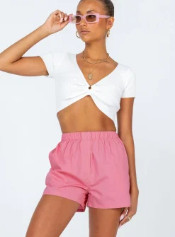 Princess Polly Leonara Shorts  Pink Flash Sale