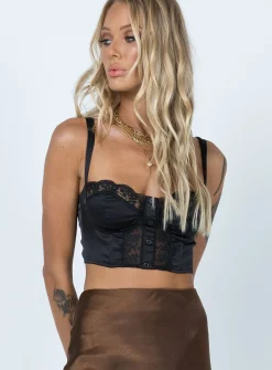 Princess Polly Leonara Top  Black Fashion