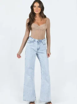 Princess Polly Leonie Bodysuit  Beige Fashion
