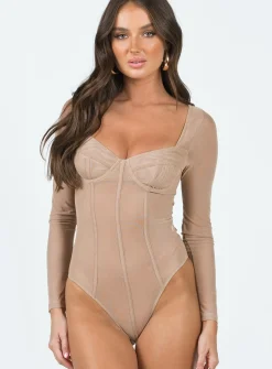 Princess Polly Leonie Bodysuit  Beige Fashion