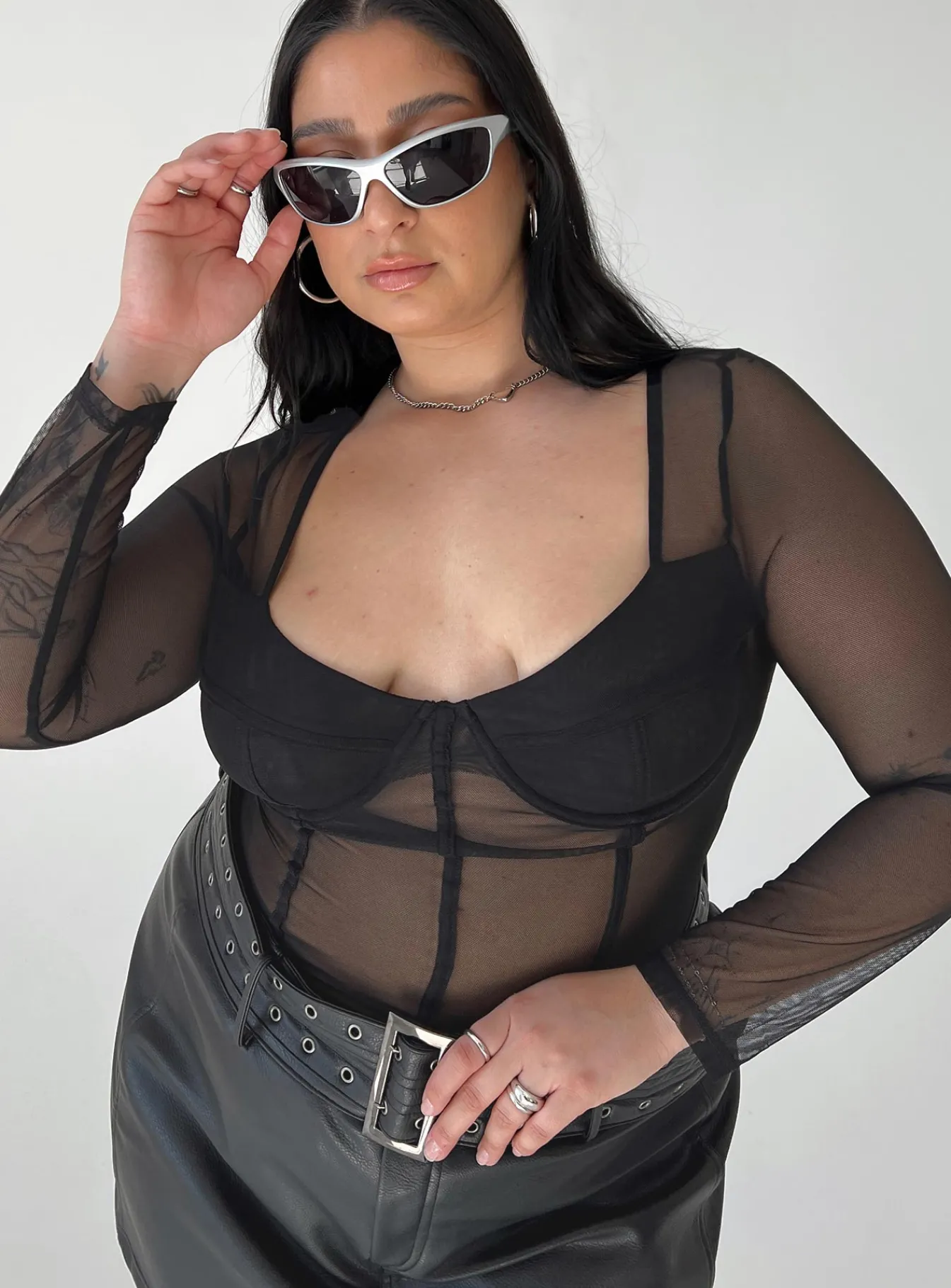 Princess Polly Leonie Bodysuitcurve Black Fashion