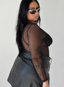 Princess Polly Leonie Bodysuitcurve Black Fashion