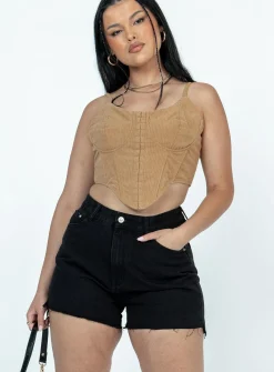 Princess Polly Leonie Denim Shorts Washed Black Discount