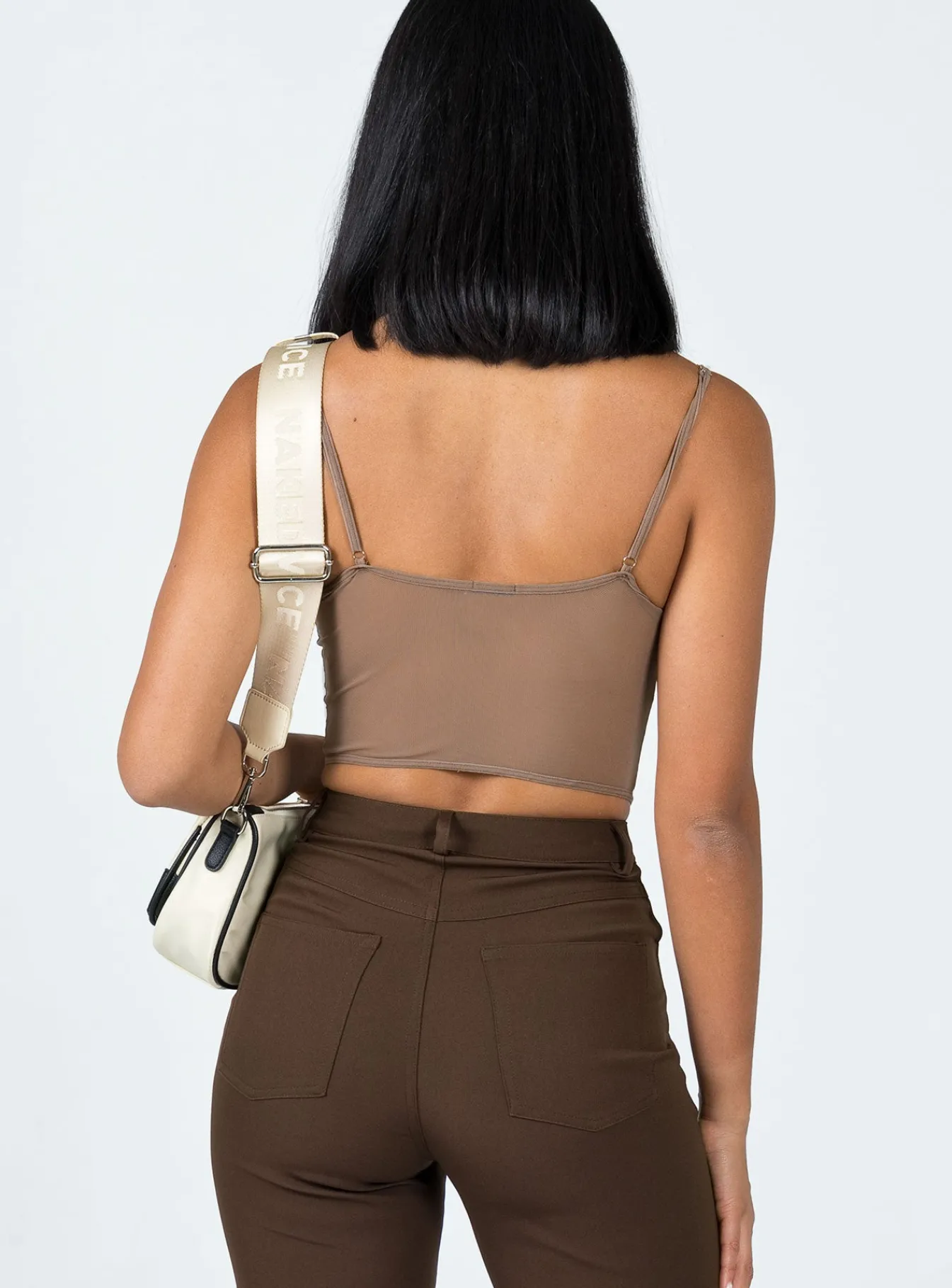 Princess Polly Lerina Top Mushroom Beige Sale
