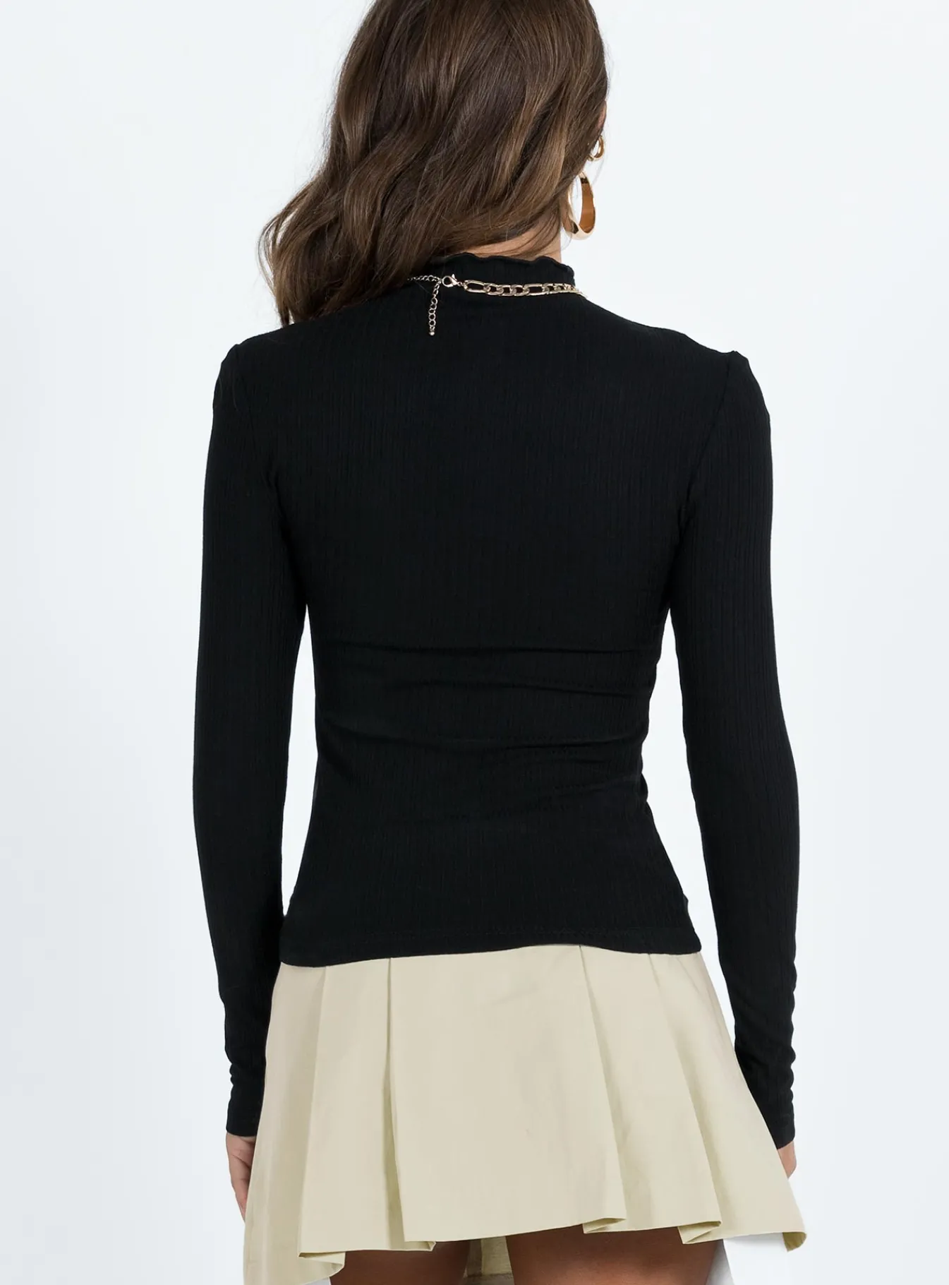 Princess Polly Lerman Long Sleeve Top Black Discount