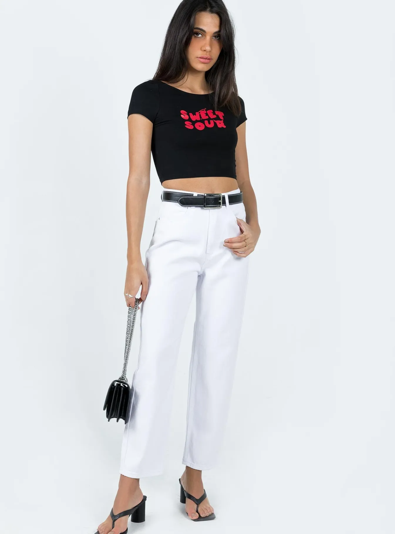 Princess Polly Leta Straight Leg Denim Jeans White Flash Sale