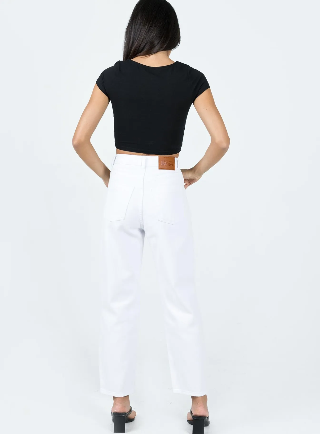 Princess Polly Leta Straight Leg Denim Jeans White Flash Sale