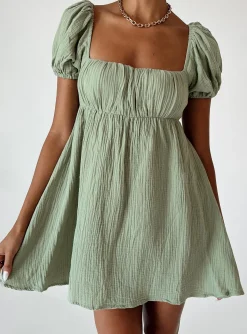 Princess Polly Let'S Dance Mini Dress  Sage Cheap