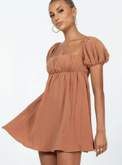 Princess Polly Let'S Dance Mini Dress  Brown New