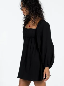 Princess Polly Let'S Dance Mini Long Sleeve Dress Black Flash Sale