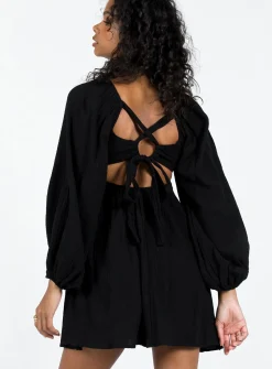 Princess Polly Let'S Dance Mini Long Sleeve Dress Black Flash Sale