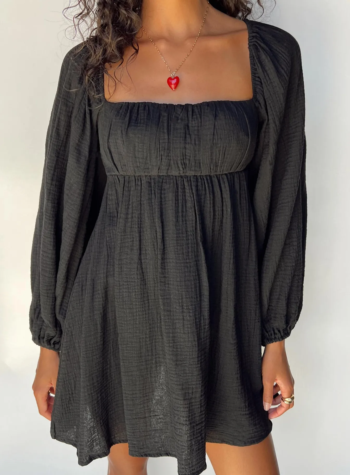 Princess Polly Let'S Dance Mini Long Sleeve Dress Black Flash Sale