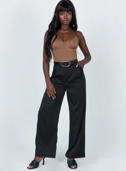 Princess Polly Levey Bodysuit  Brown Fashion