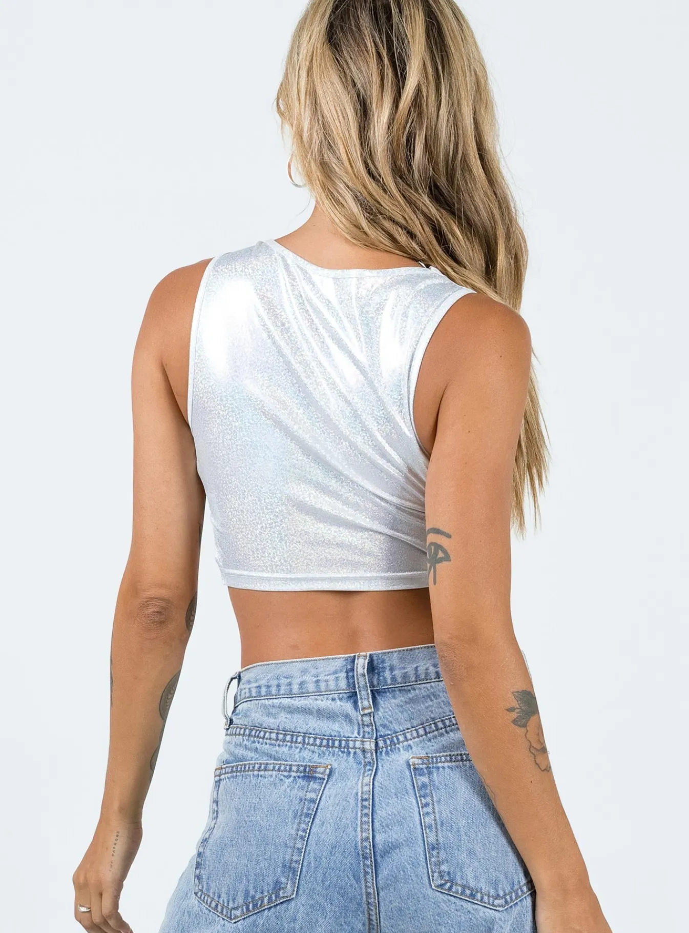 Princess Polly Levins Top Silver Sale